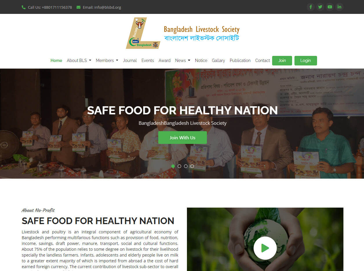 Bangladesh Livestock Society Web Portal